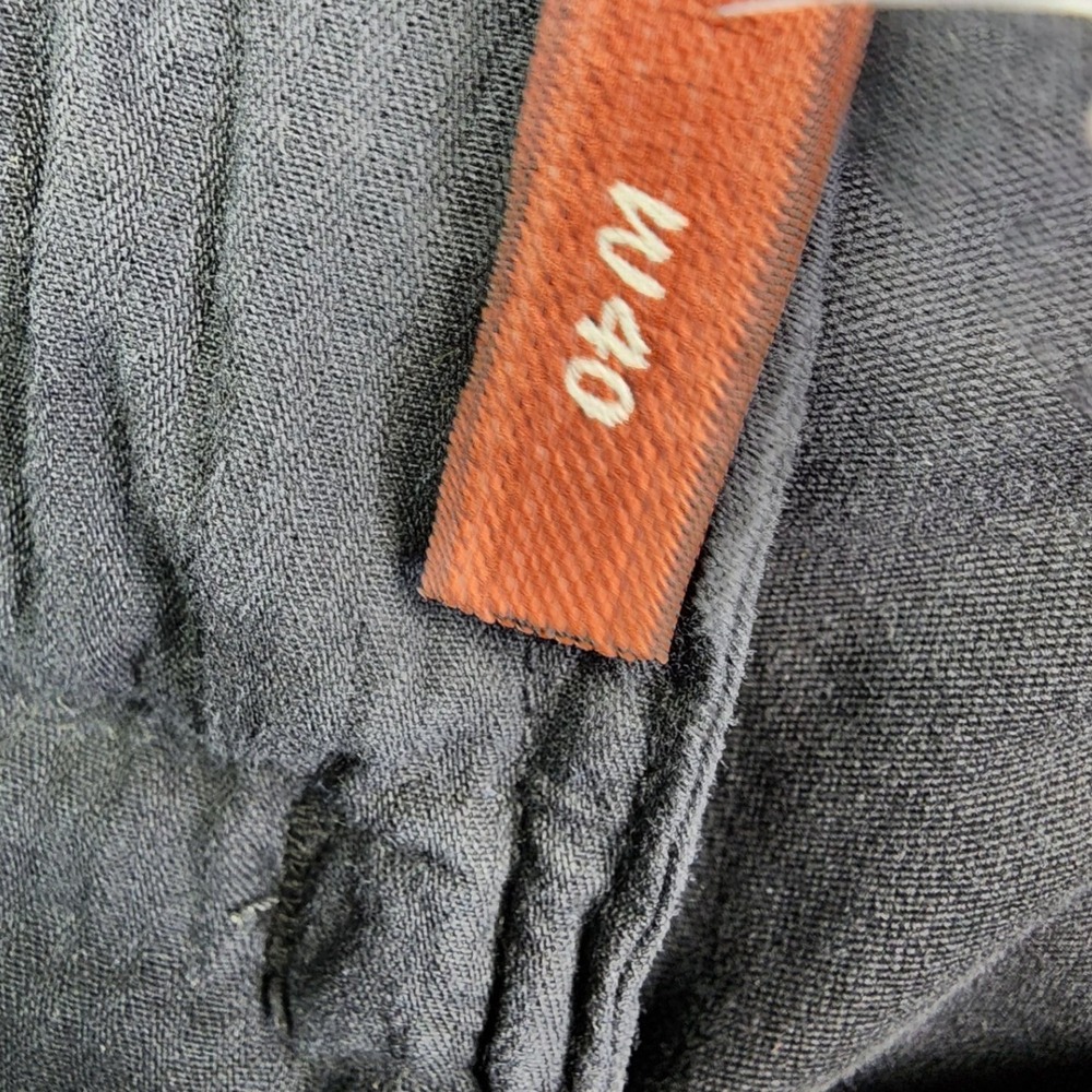 34 Heritage Black Nevada Chino Shorts Mens 40 Luxury Tencel Blend Casual Summer - Picture 5 of 11